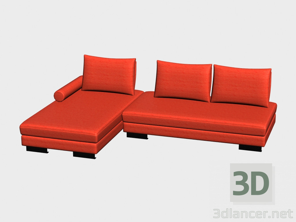 3D Modell Sofaecke Louisiana - Vorschau