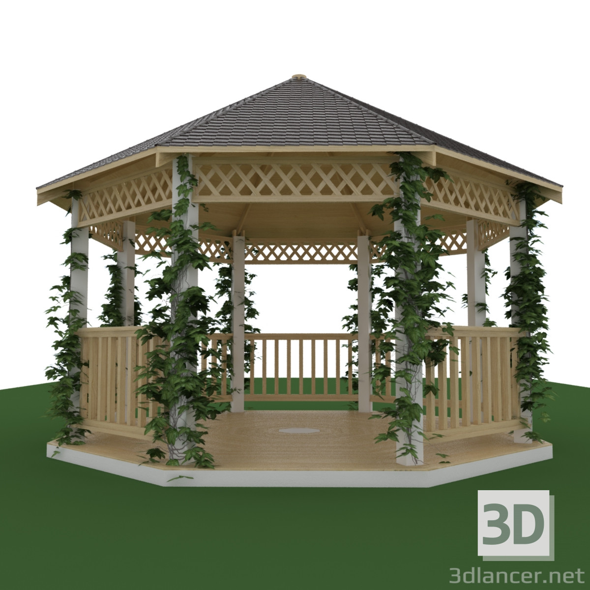 Gartenhaus 3D-Modell kaufen - Rendern