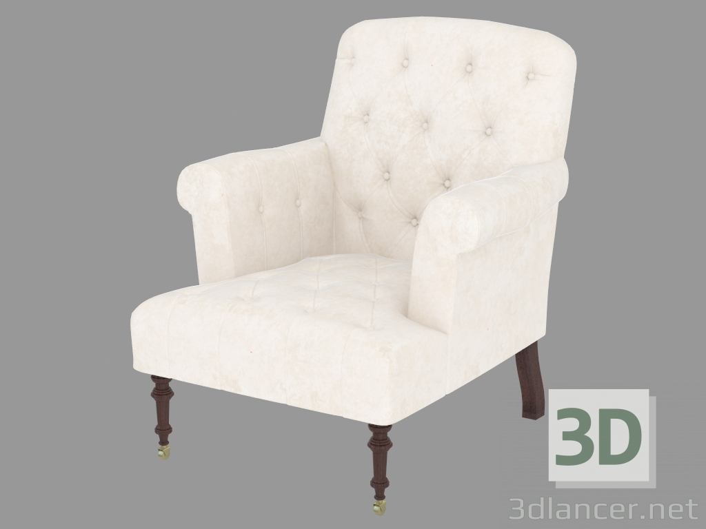 modèle 3D Fauteuil Easychair Victor Creme - preview