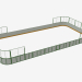 3D Modell Hockeyplatz (Plastik, Gitter hinter dem Tor 20x10) (7933) - Vorschau