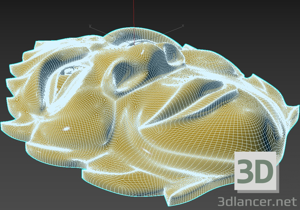 3d Маска друида модель купить - ракурс