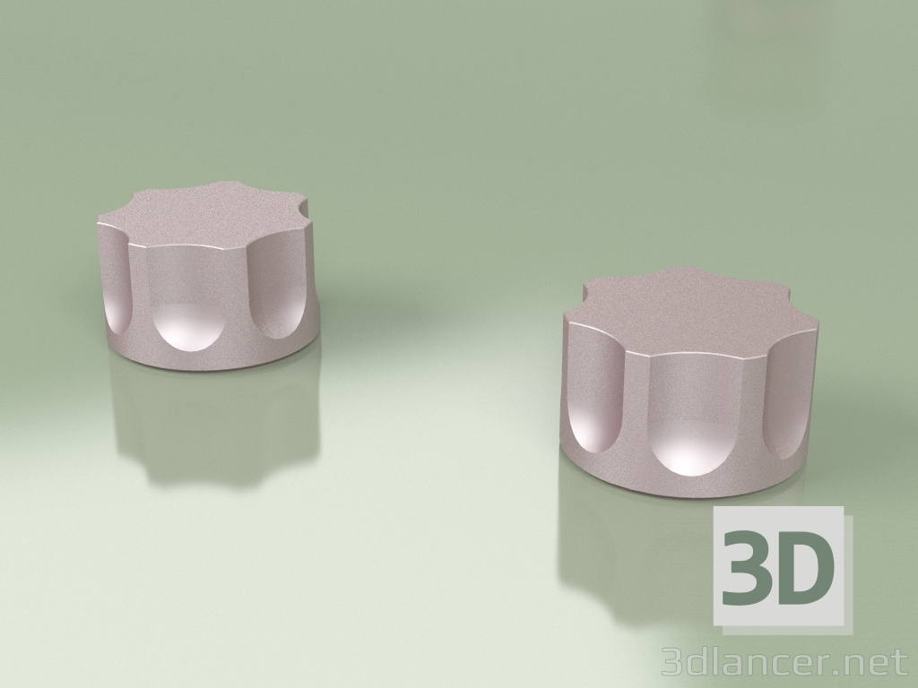 3d model Juego de sobremesa de 2 llaves mezcladoras Ø 63 mm (17 51 V, OR) - vista previa