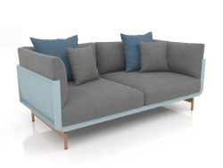 2-Sitzer-Sofa (Blaugrau)