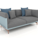 3D Modell 2-Sitzer-Sofa (Blaugrau) - Vorschau