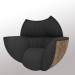 Sillón Tulip negro 3D modelo Compro - render