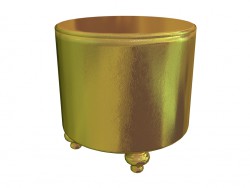 Hocker, glänzend Gold