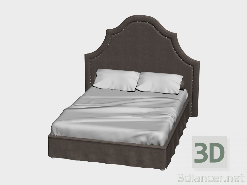 modello 3D Vintage letto (195h219) - anteprima