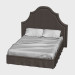 3d model Bed Vintage (195h219) - preview