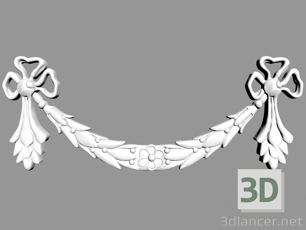 modello 3D Pannello decorativo W691 - anteprima