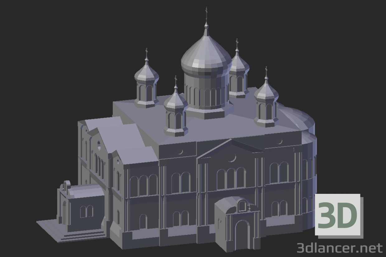 Modelo 3d Diveevo Catedral da Trindade - preview