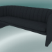 3d model Sofá triple mocasín (SC26, H 75cm, 185x65cm, Velvet 10 Twilight) - vista previa