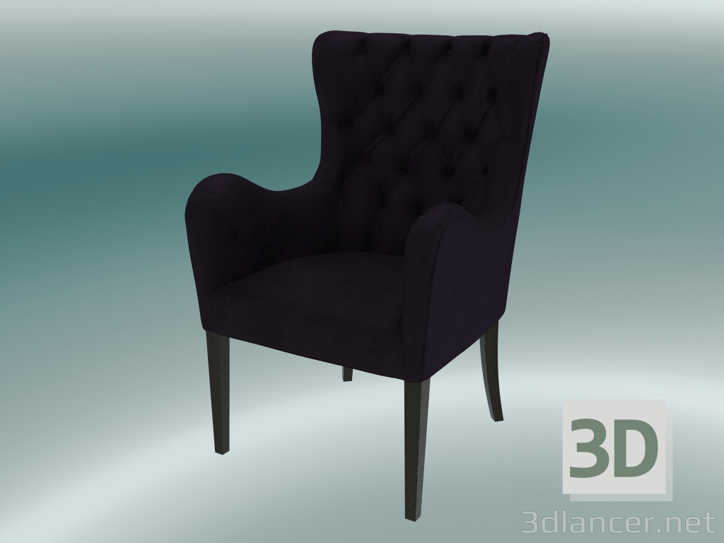 3d model Sillón Davis (Púrpura) - vista previa