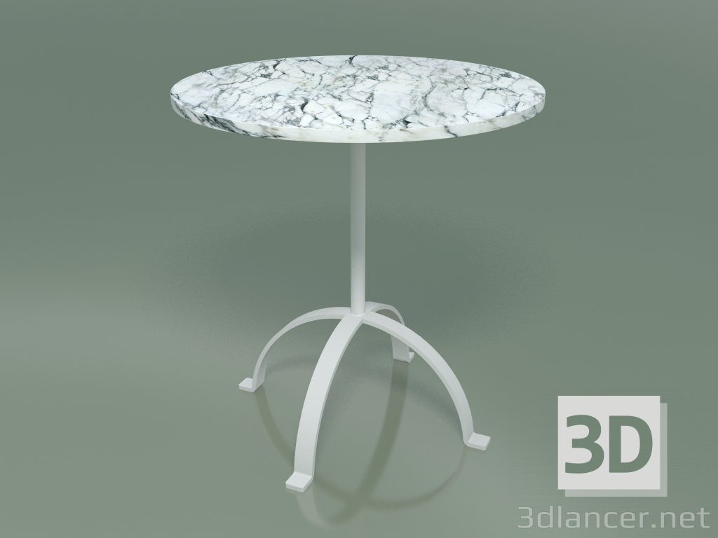 Modelo 3d Mesa de jantar redonda (46, mármore branco de Carrara) - preview