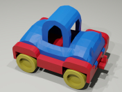 Auto giocattolo low poly