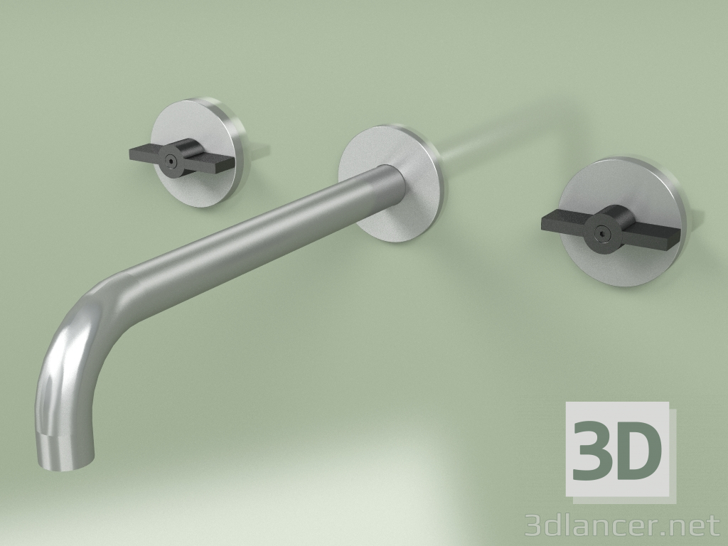 3d model Wall set of 2 separate mixers with spout (19 11 V, AS-ON) - preview