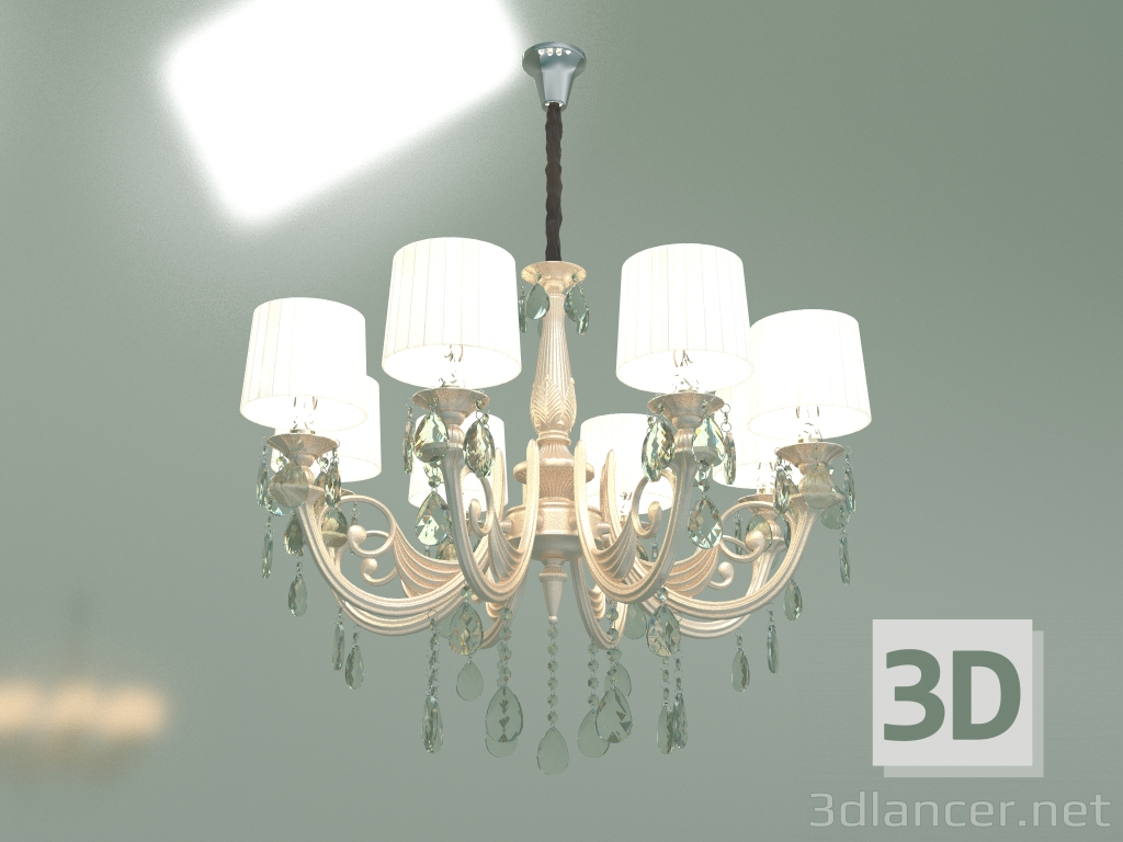 Modelo 3d Lustre pendente 10098-8 (cristal prateado) - preview