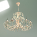 3d model Suspension chandelier 3305-12 (white with gold-transparent crystal Strotskis) - preview