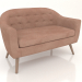 3D Modell Sofa Florence 2-Sitzer (Koralle-Walnuss) - Vorschau