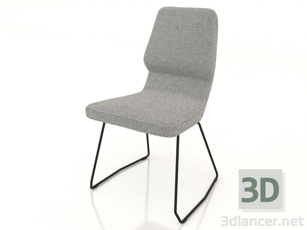 3d model Silla sobre toboganes D12 mm - vista previa