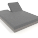 modello 3D Letto con schienale 140 (Grigio quarzo) - anteprima