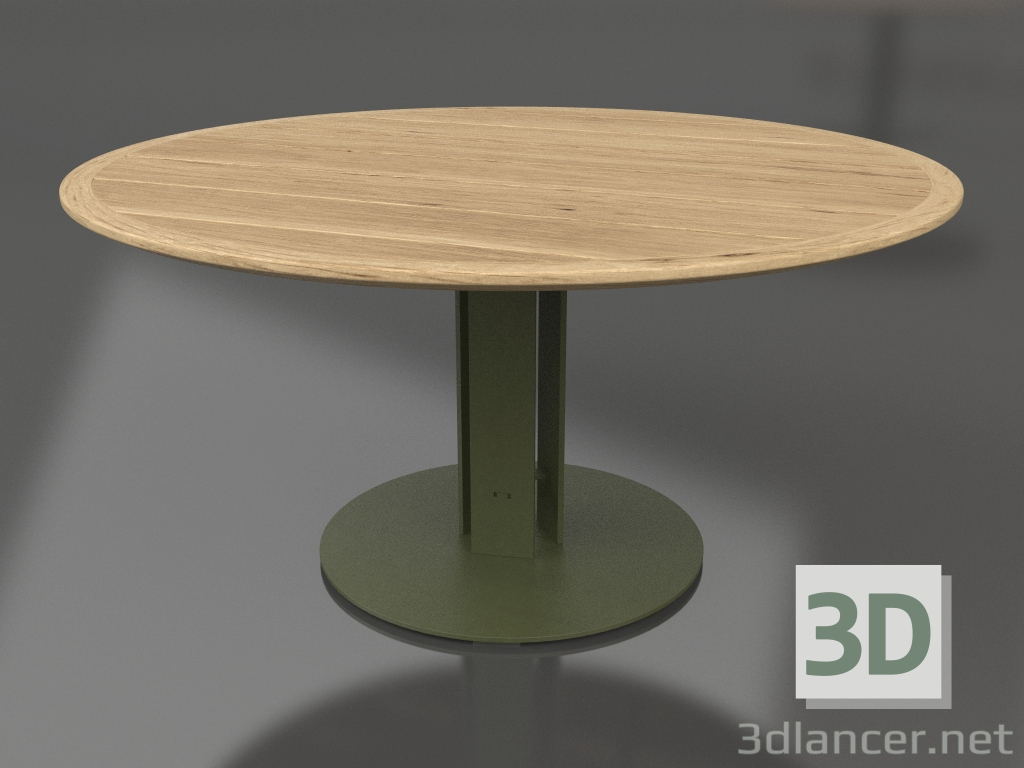 3d model Mesa de comedor Ø150 (Verde oliva, madera de Iroko) - vista previa