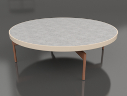 Стол журнальный круглый Ø120 (Sand, DEKTON Kreta)