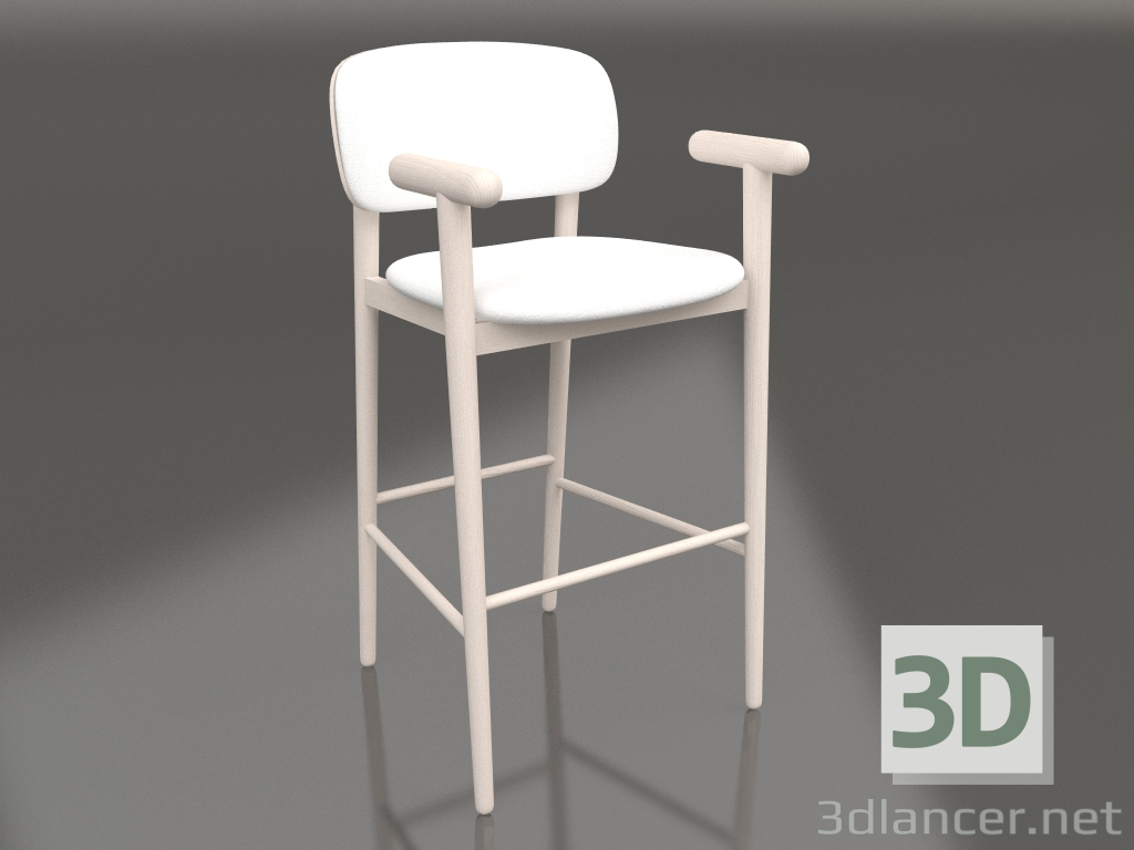 Modelo 3d Banqueta alta com braços Mild (04) - preview