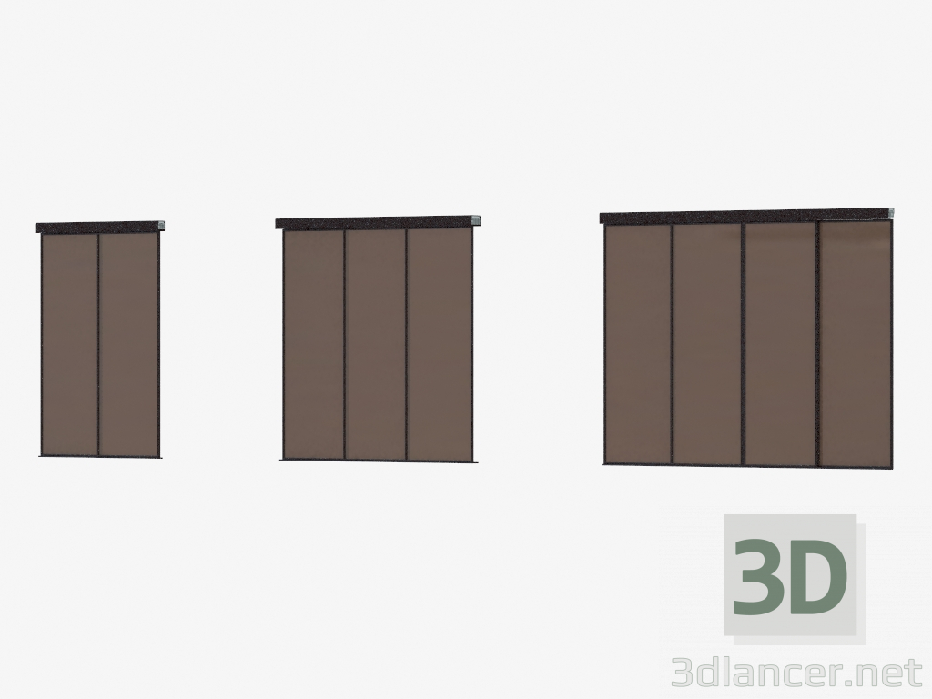 Modelo 3d Partição Interroom de A6 (bronza castanho escuro) - preview