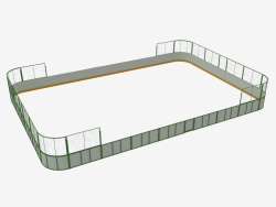 Cancha de hockey (plástico, malla detrás de la meta 21x14) (7933)