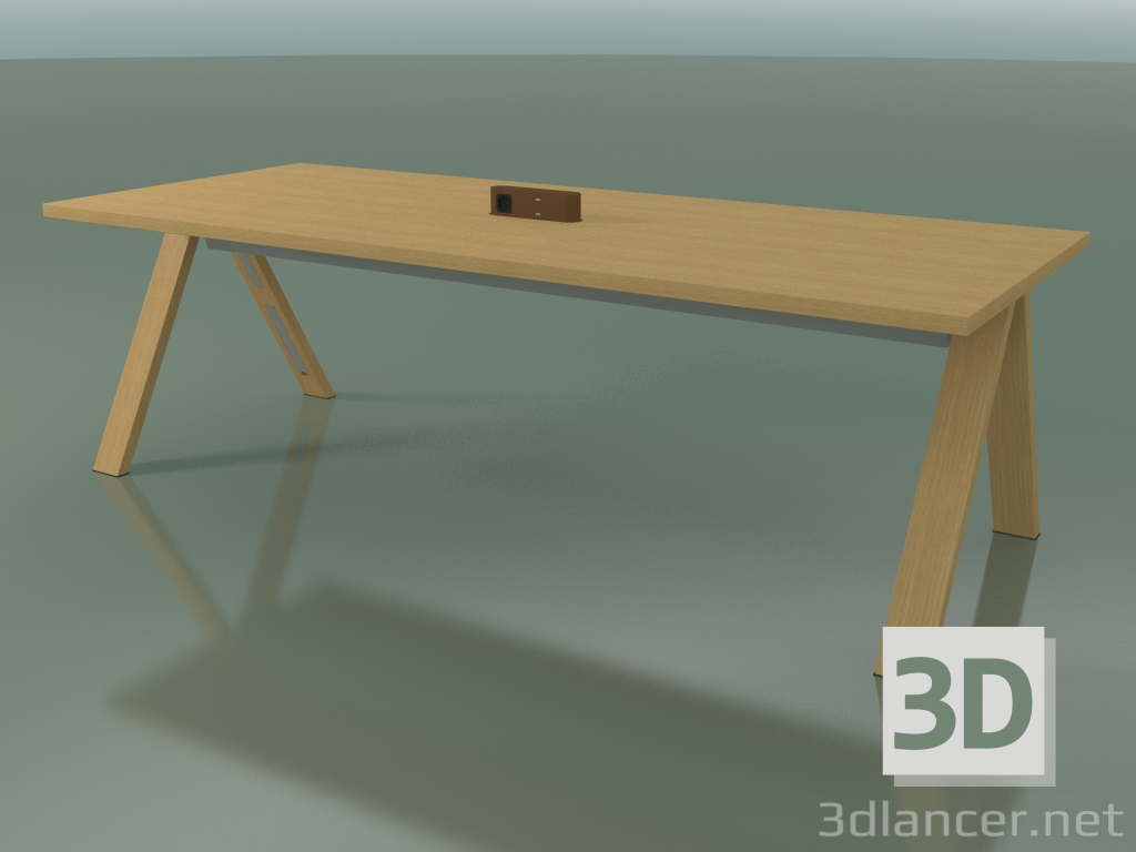 3d model Mesa con encimera de oficina 5032 (H 74 - 240 x 98 cm, roble natural, composición 2) - vista previa