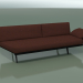 3d model Módulo angular doble Lounge 4411 (135 ° derecha, negro) - vista previa