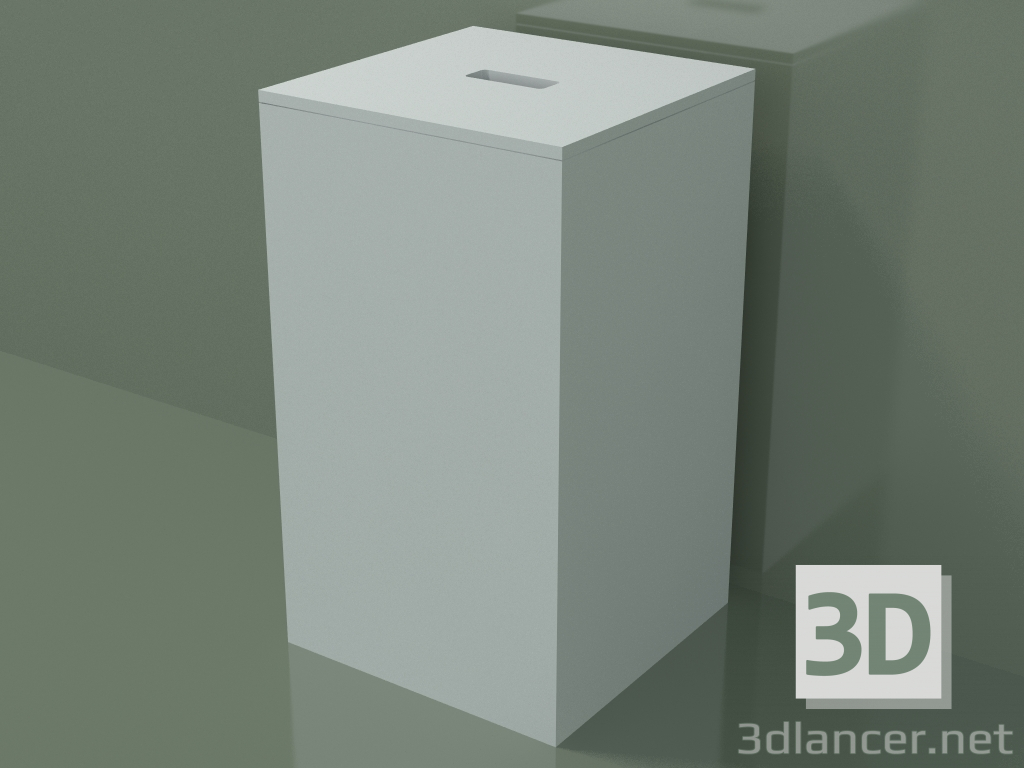 3d model Laundry basket (90U08001, Glacier White C01, L 30, P 30, H 51 cm) - preview