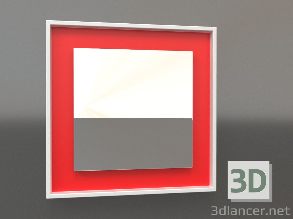 3d model Mirror ZL 18 (400x400, white, luminous orange) - preview