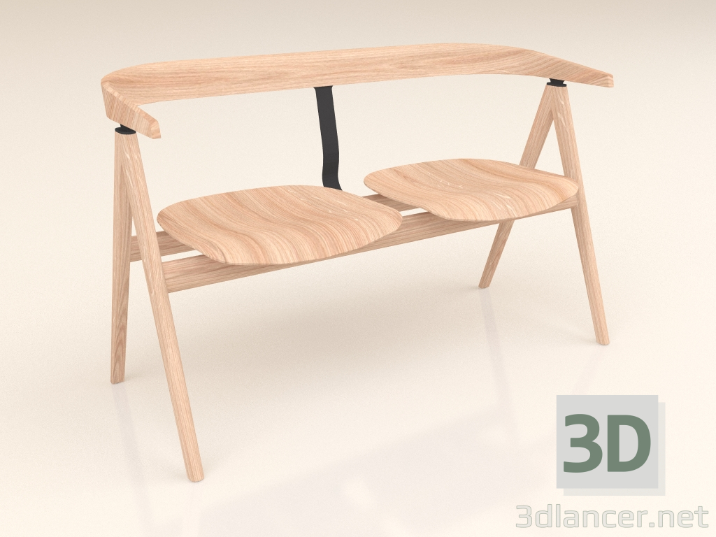 3d model Bench Ava (light) - preview