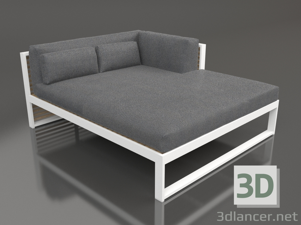 3d model Sofá modular XL, sección 2 derecha (Blanco) - vista previa