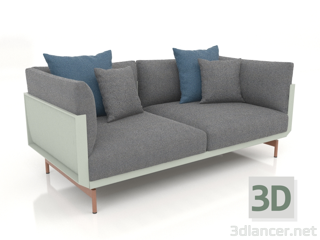 3d model 2-seater sofa (Cement gray) - preview