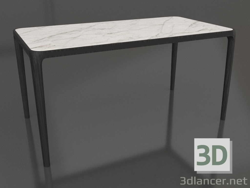 modello 3D Tavolo Casauri in gres porcellanato 1500x800 mm (Rovere nero, opzione 1) - anteprima