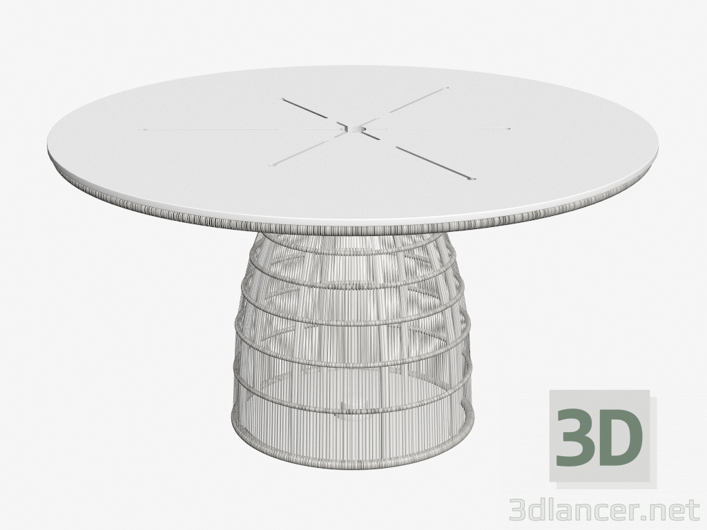 modèle 3D Table de jardin avec trou parapluie - preview