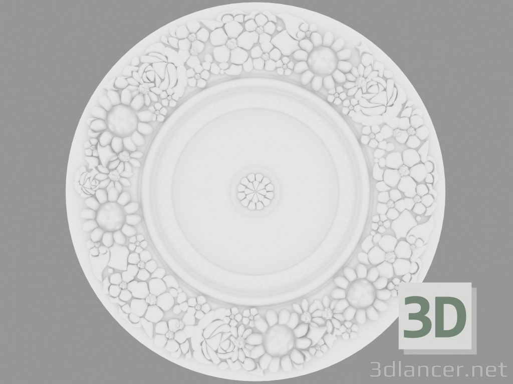 modello 3D Uscita a soffitto R344 - anteprima