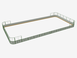 Cancha de hockey (plástico, neto detrás del gol 31x15) (7933)