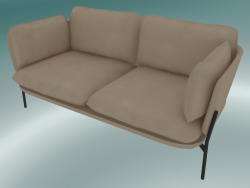 Sofa Sofa (LN2, 84x168 H 75cm, Warm black legs, Leather - Silk aniline)