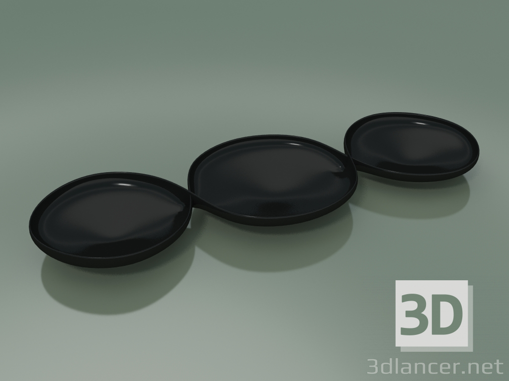 3d model Tazón Salsiera (Negro) - vista previa