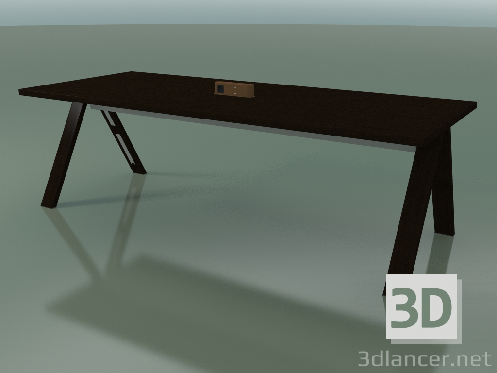 3d model Table with office worktop 5032 (H 74 - 240 x 98 cm, wenge, composition 2) - preview