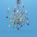 3d model Chandelier decorated with crystals - preview