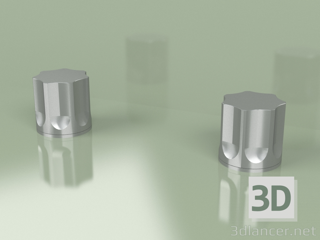 Modelo 3d Conjunto de 2 válvulas de corte de mistura no local Ø 43 mm (17 52 V, AS) - preview