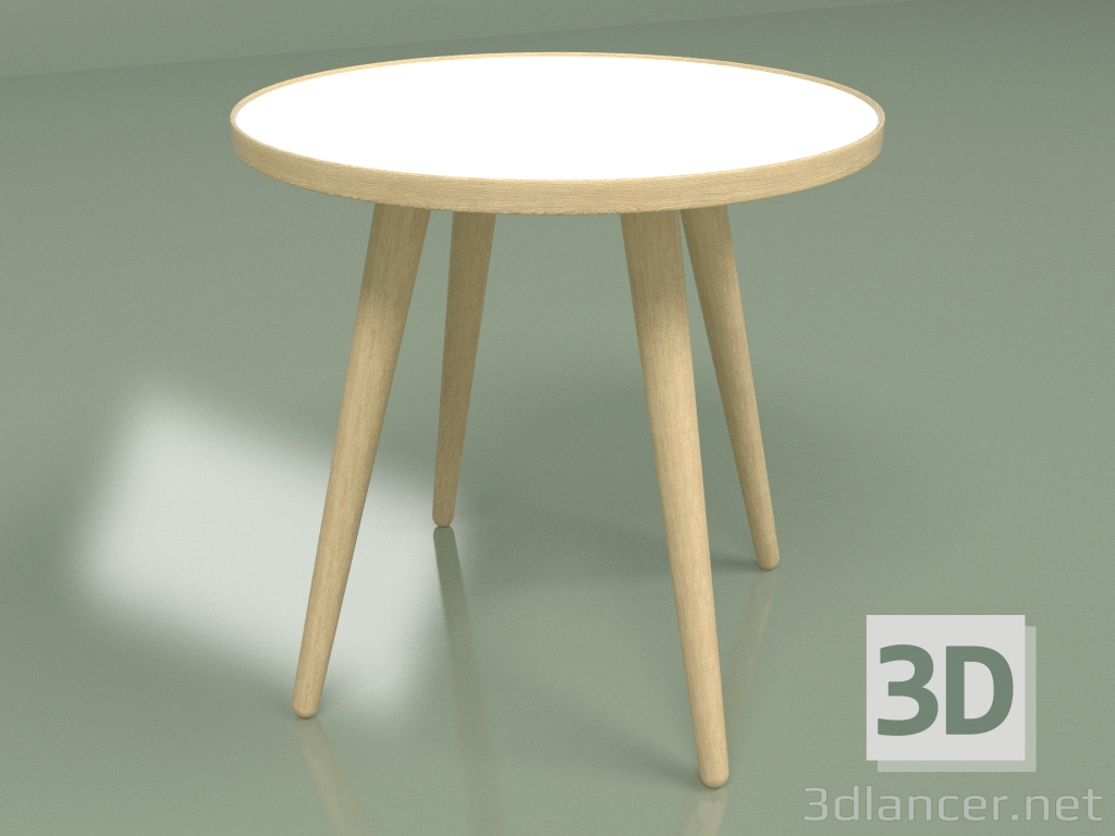 3d model Mesa de centro Sputnik diámetro 41 (roble blanco, blanco) - vista previa