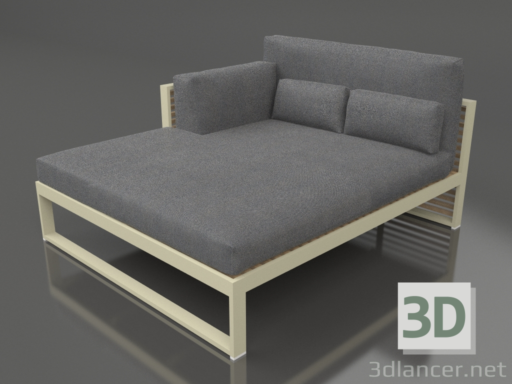 3d model Sofá modular XL, sección 2 izquierda, respaldo alto (Oro) - vista previa