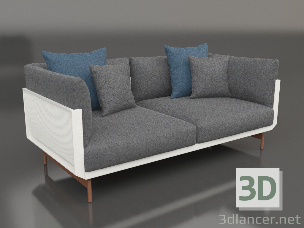 3d model 2-seater sofa (Agate gray) - preview