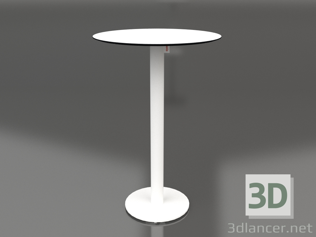 3d model Bar table on column leg Ø70 (White) - preview