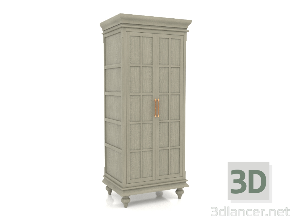 3D Modell Kleiderschrank (1 Abschnitt) - Vorschau